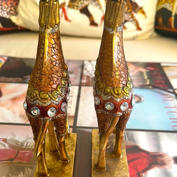 Decorative Giraffe Figurines with Gem Accents (2) - Picture 5 of 6
